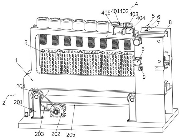 A bolt threading machine