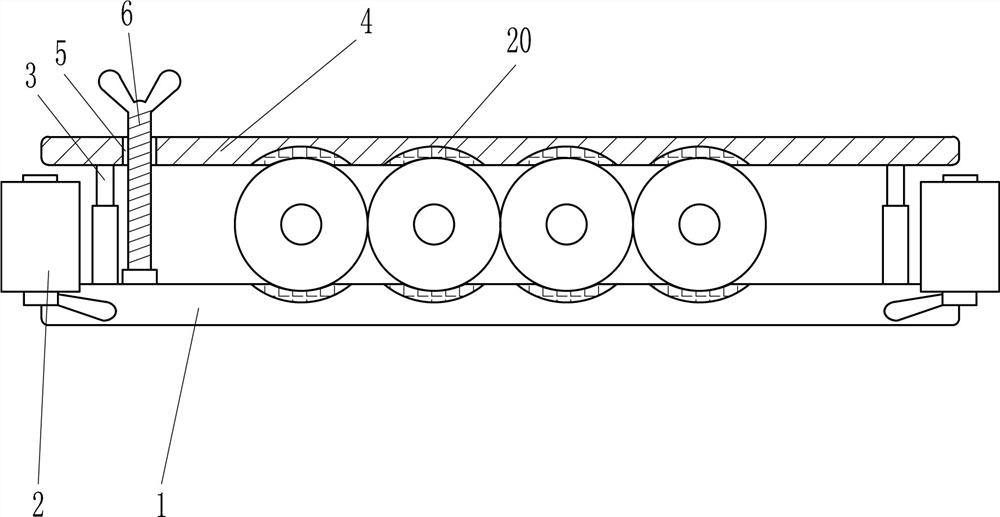 A mobile battery spot welding nickel sheet fixing frame