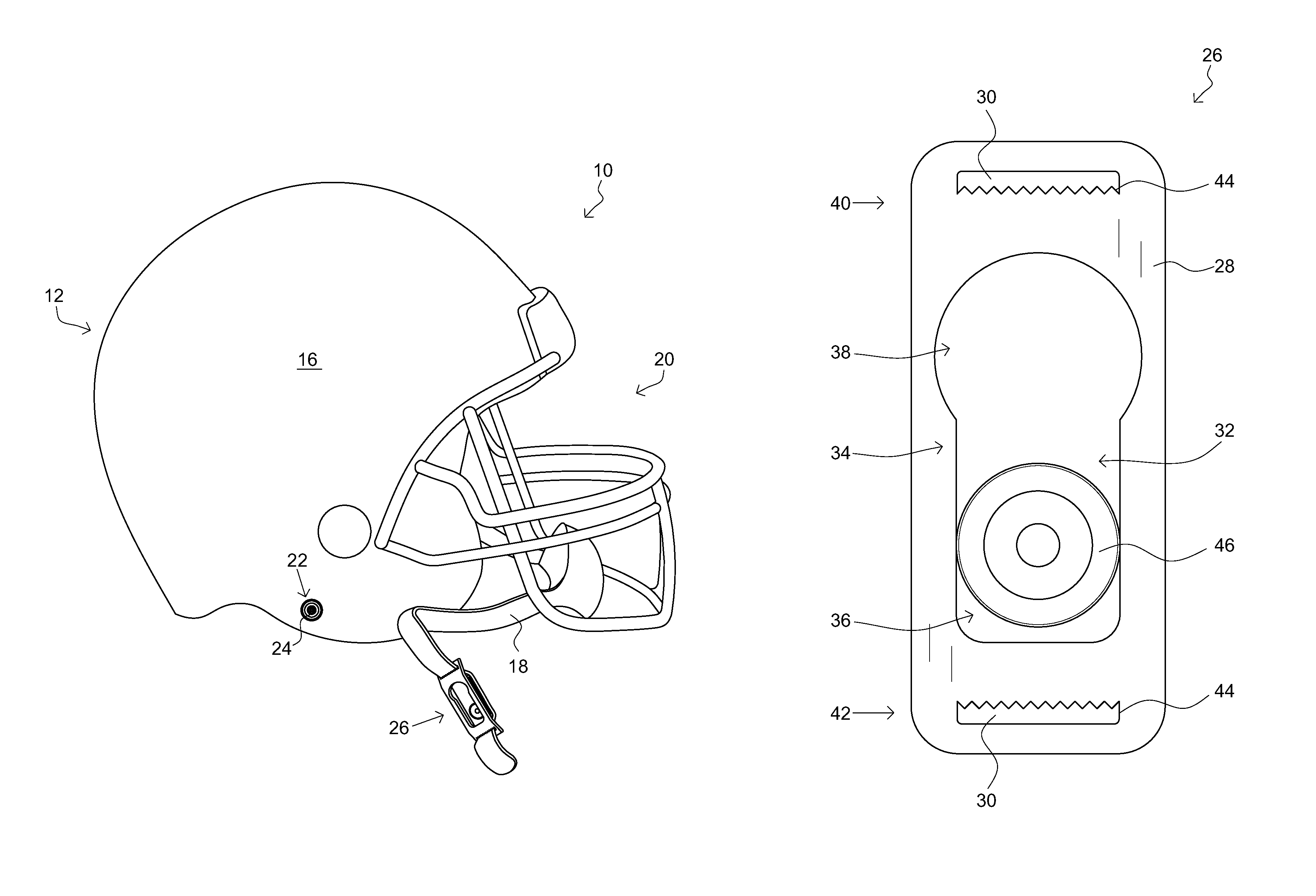 Helmet with a chin strap buckle system