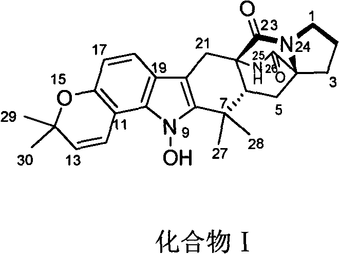 Indole diketopiperazine alkaloid compound derived from tryptophan and proline, preparation method and use thereof