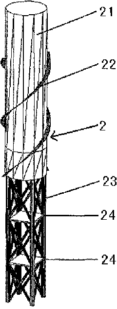 Heavy-draft truss upright-column combined platform