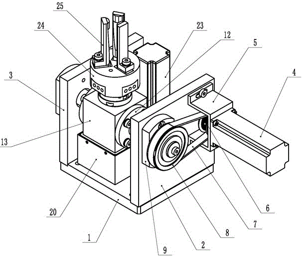 Two-axis mechanical clamping device with free direction change