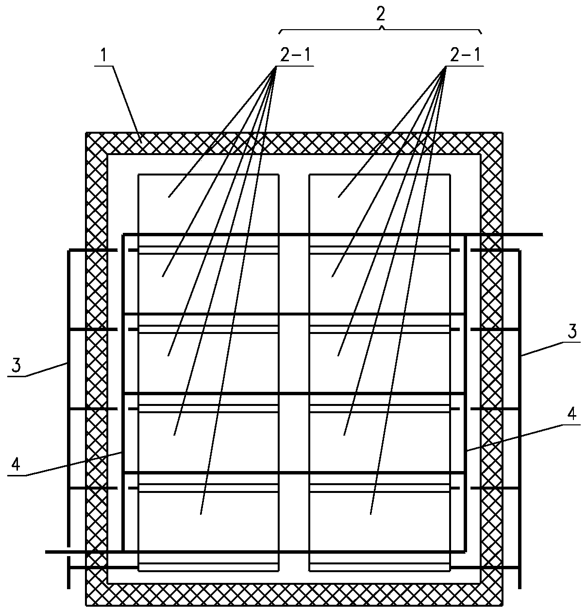 Solid-liquid phase change energy storage device for separately-filled molten salt