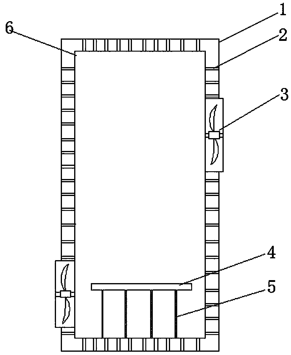 Dustproof ventilating structure of computer host