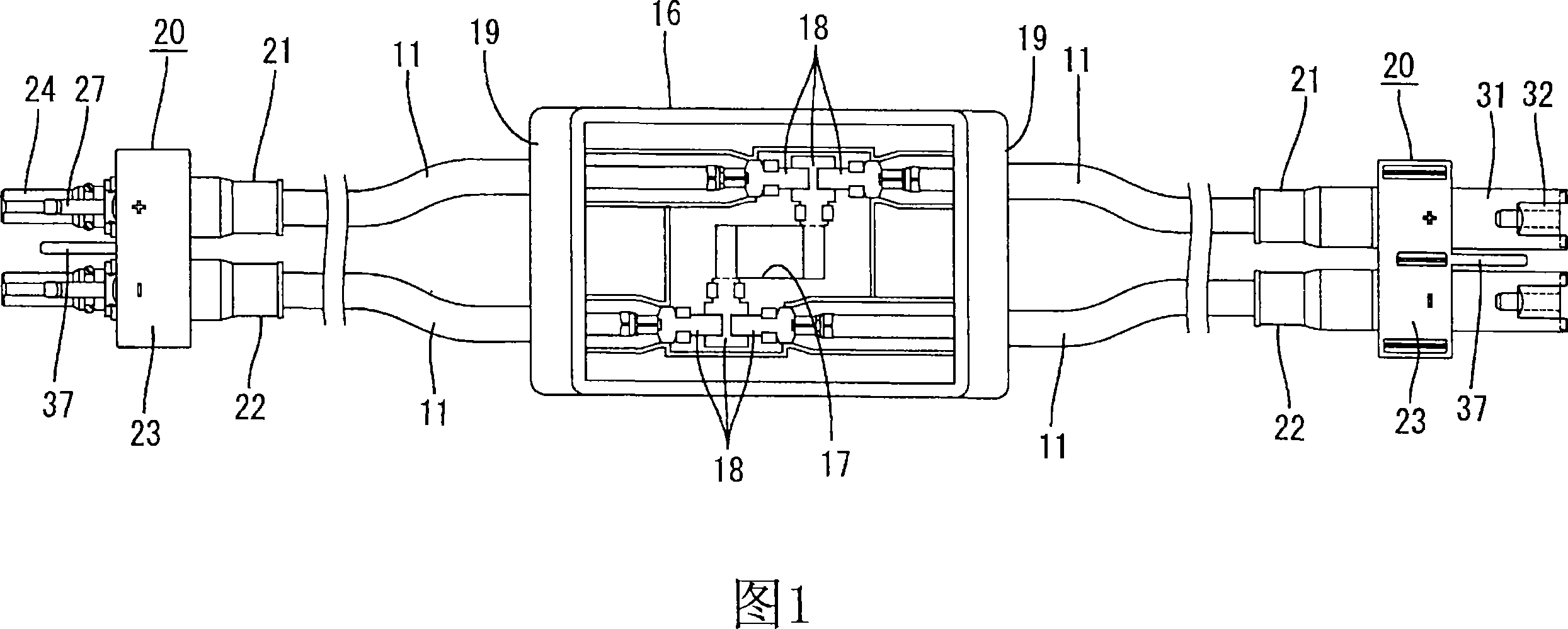 Connector for solar battery module