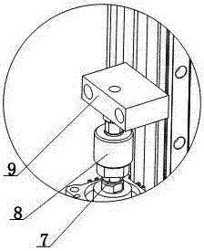 Sleeving device for rubber coating detection of ceramic roller