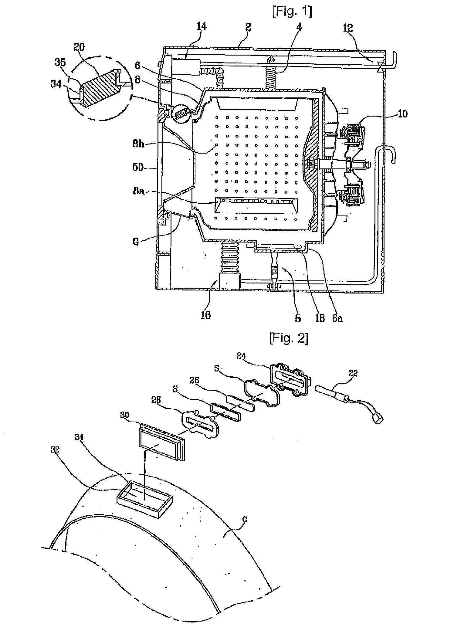 Sterilizable washing machine using ultraviolet radiation and sterilizable washing method in the same