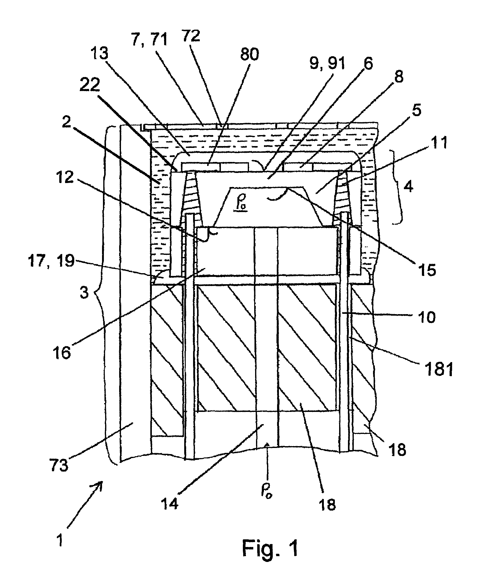 Sensor unit for the measurment of a variable in a medium