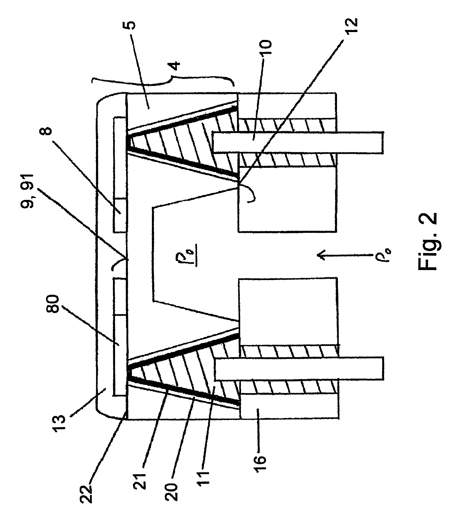 Sensor unit for the measurment of a variable in a medium
