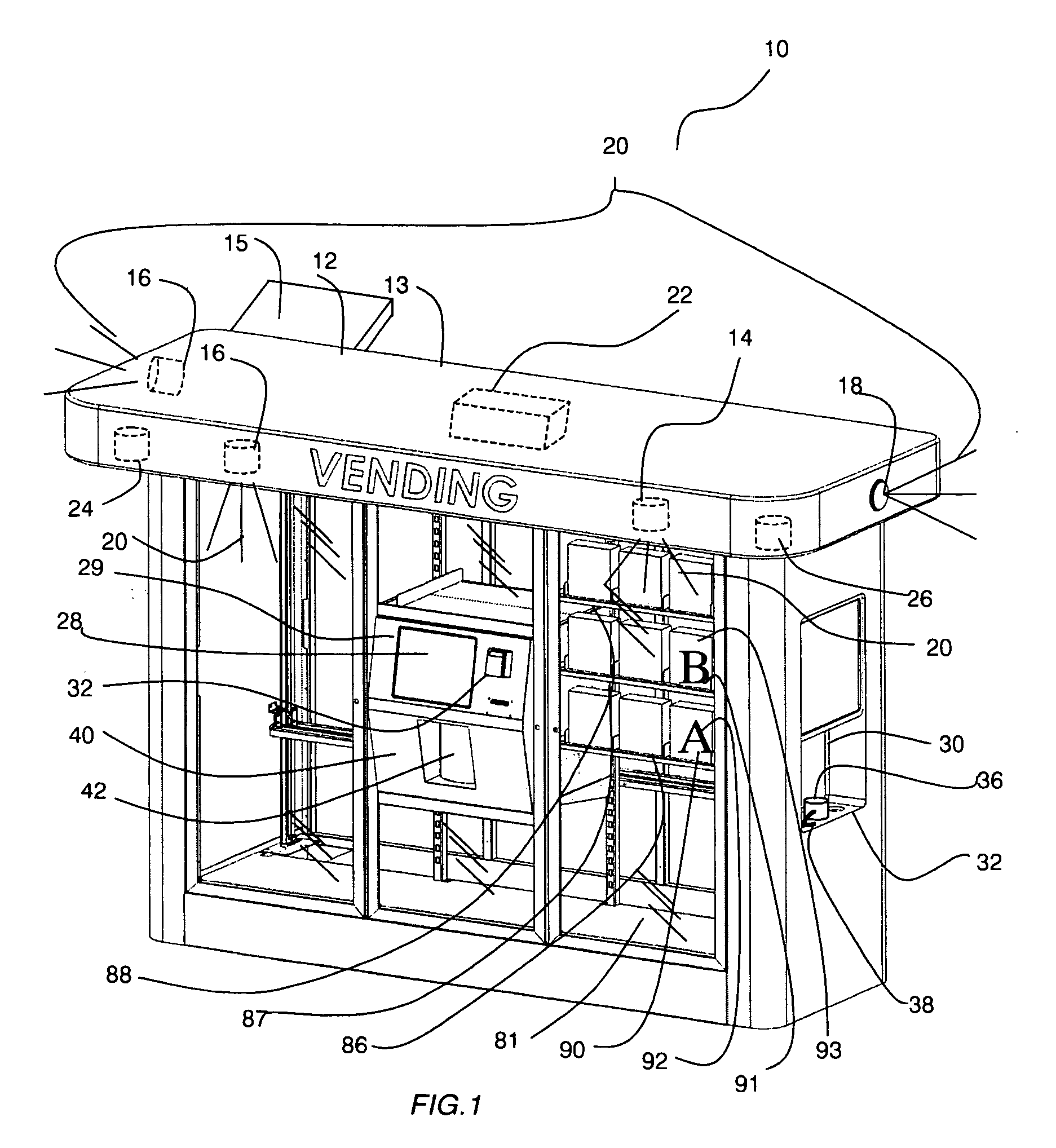 Article storage and retrieval apparatus and vending machine