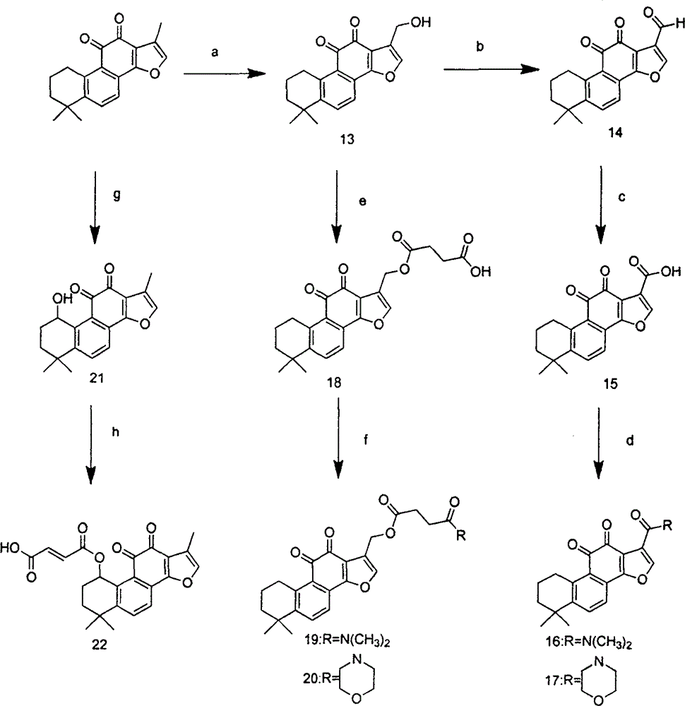 Application of tanshinone II A derivative in drugs