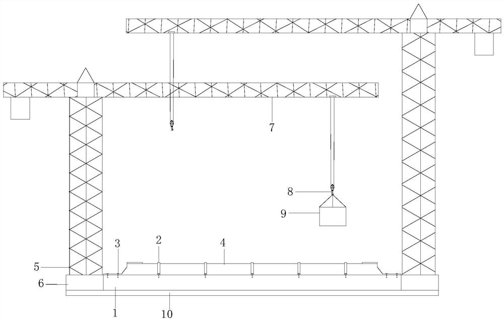 Cast-in-place reinforced concrete pool bottom formwork system and construction method