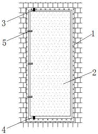 Mounting structure of wall space movable member