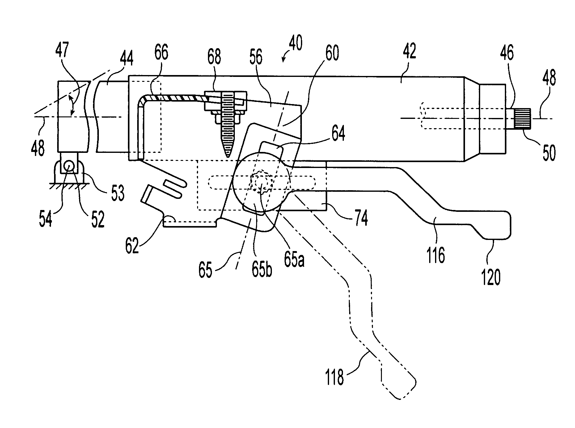 Adjustable steering column assembly with compressive locking mechanism