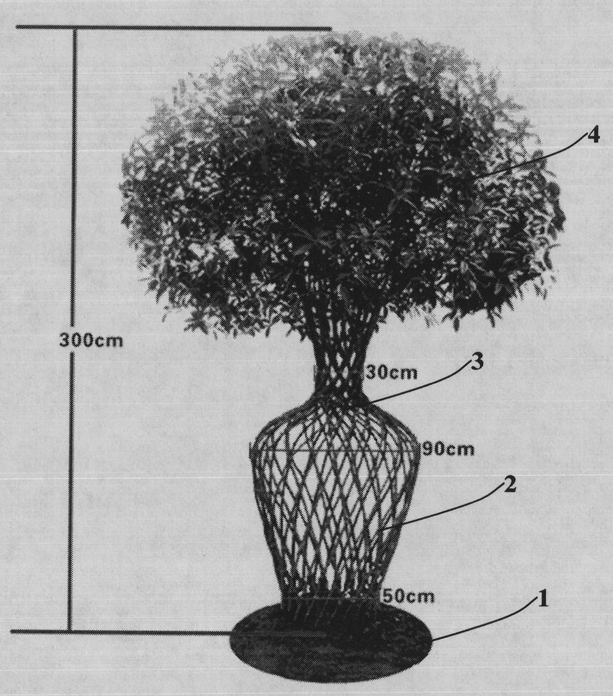 Production method of sweet osmanthus tree vase