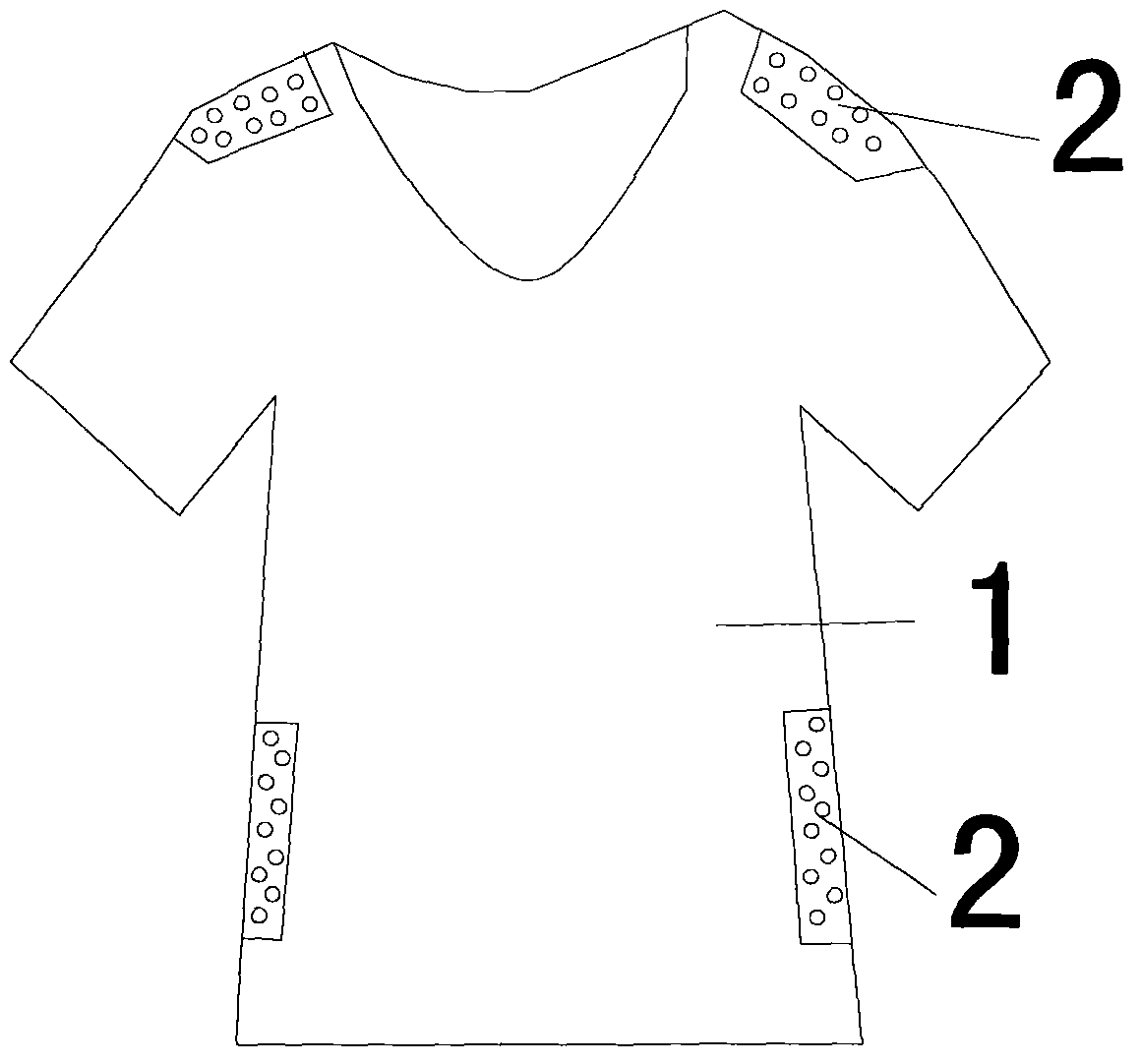 T-shirt with meshes and capability of generating stereoscopic impression