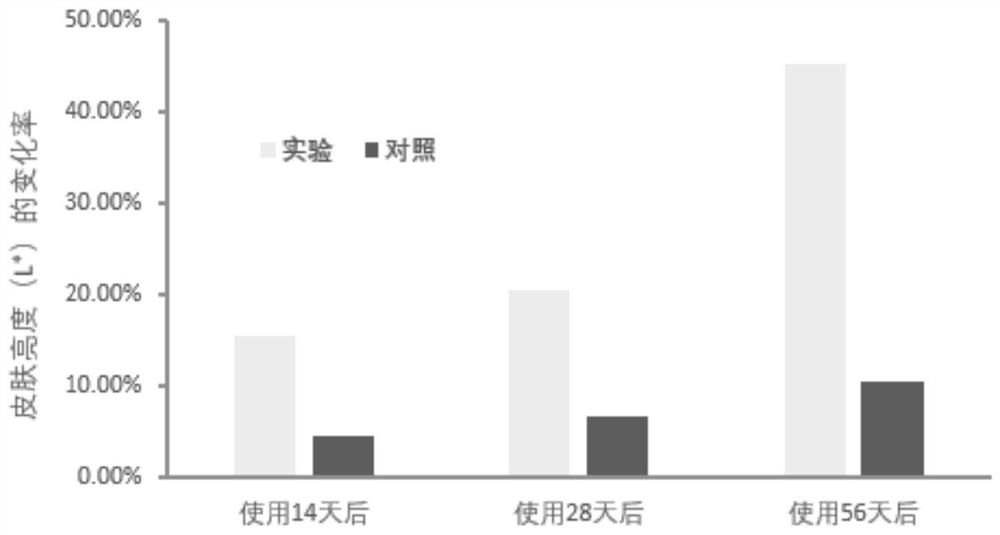 Body care product composition with whitening effect as well as preparation method and application thereof