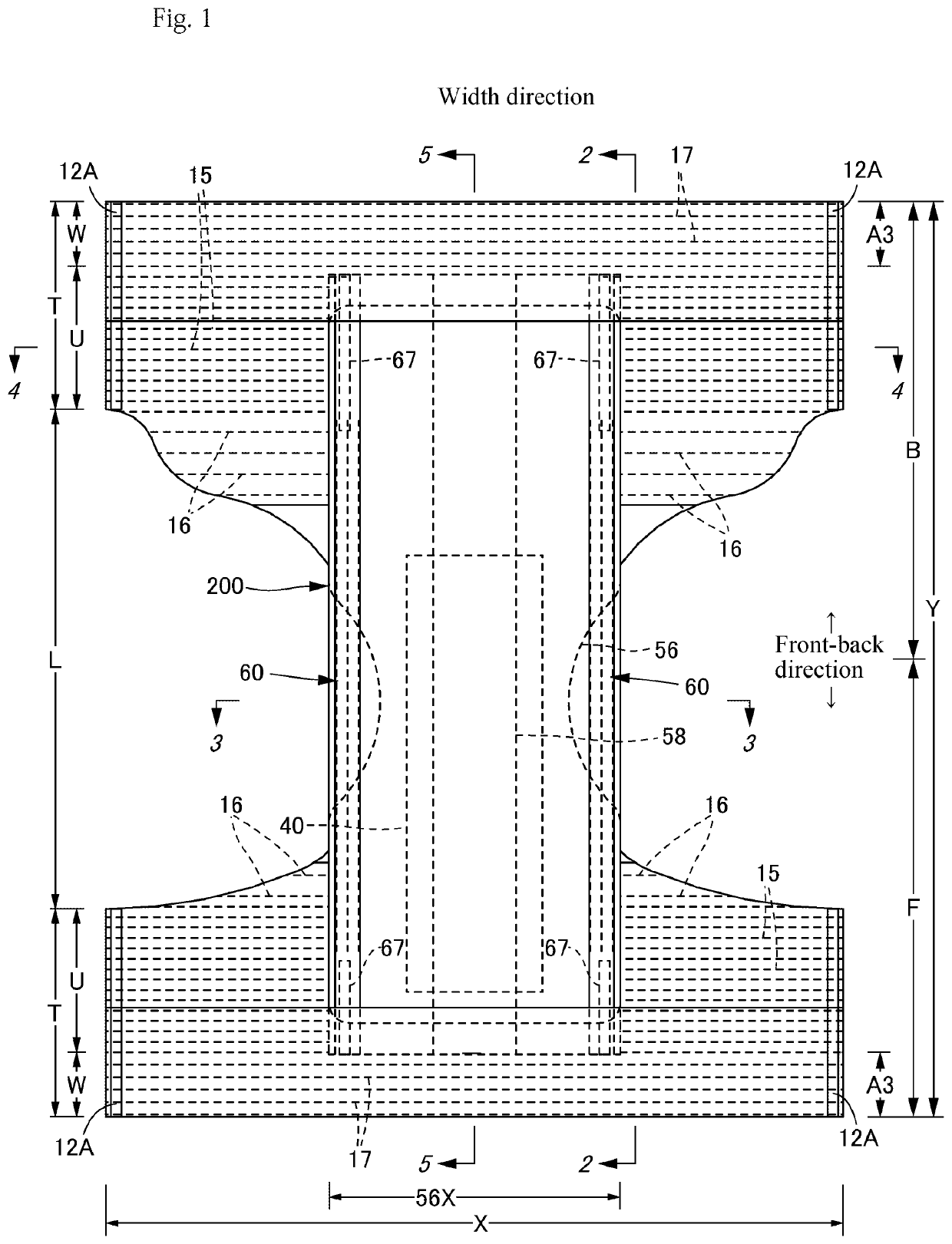 Stretchable structure of absorbent article and manufacturing method of the same