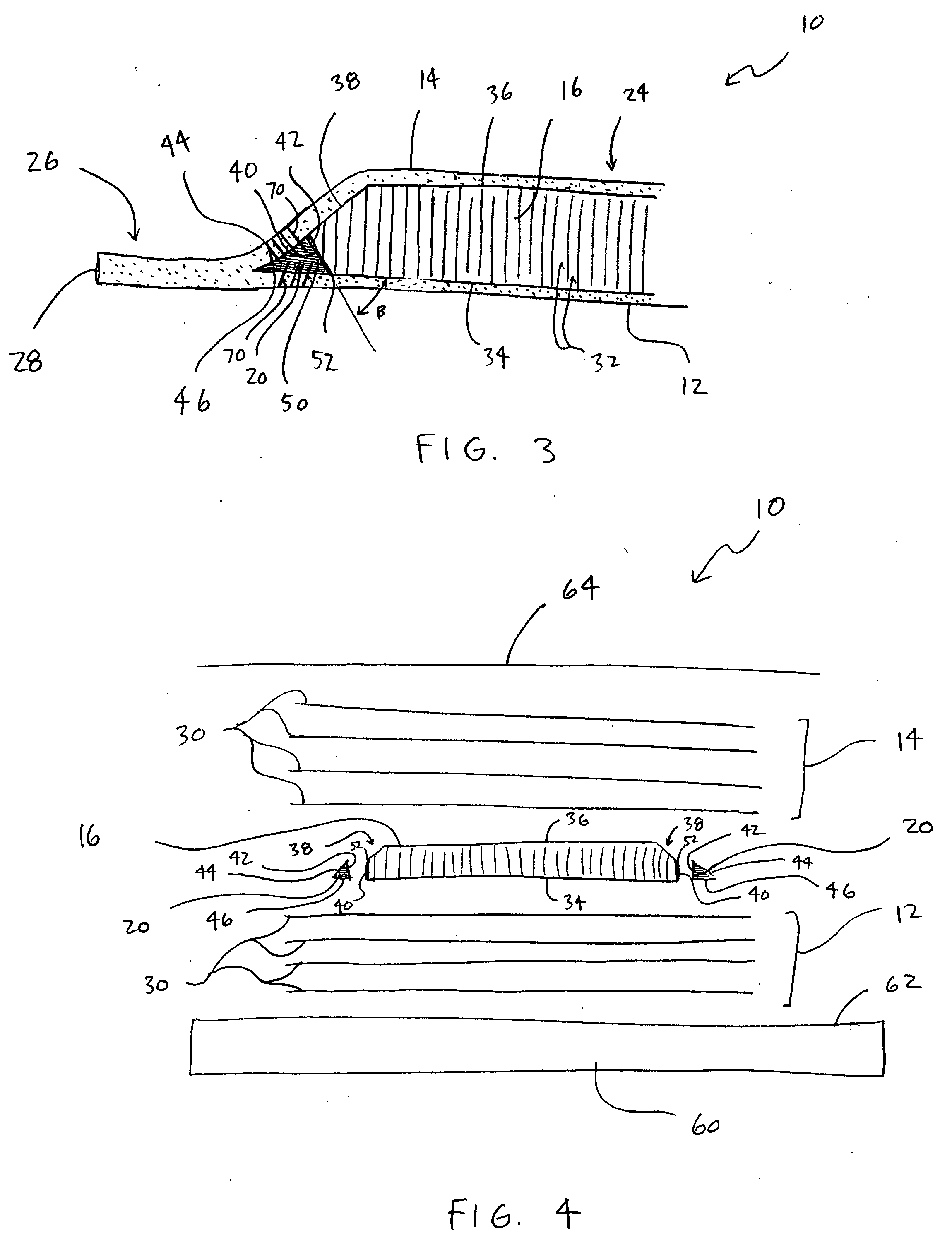 Reinforced rampdown for composite structural member and method for same
