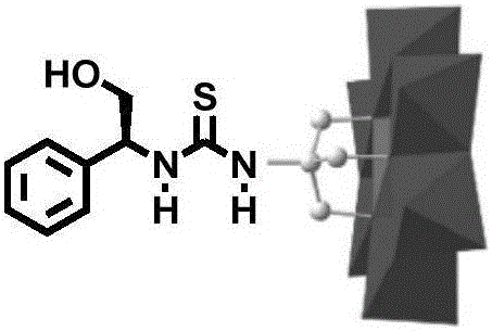 (S)-1-(2-hydrox-1-phenethyl)thiourea modified Cr-Anderson heteropolyacid catalyst, and preparation method and application thereof
