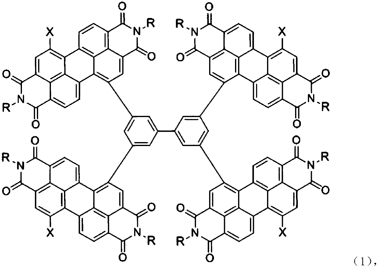 A kind of perylene imide compound and its preparation method and application