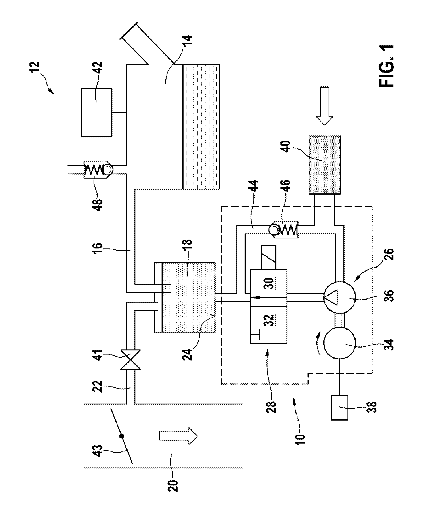 Device for selectively regenerating or performing tank leakage diagnosis of a tank ventilation system