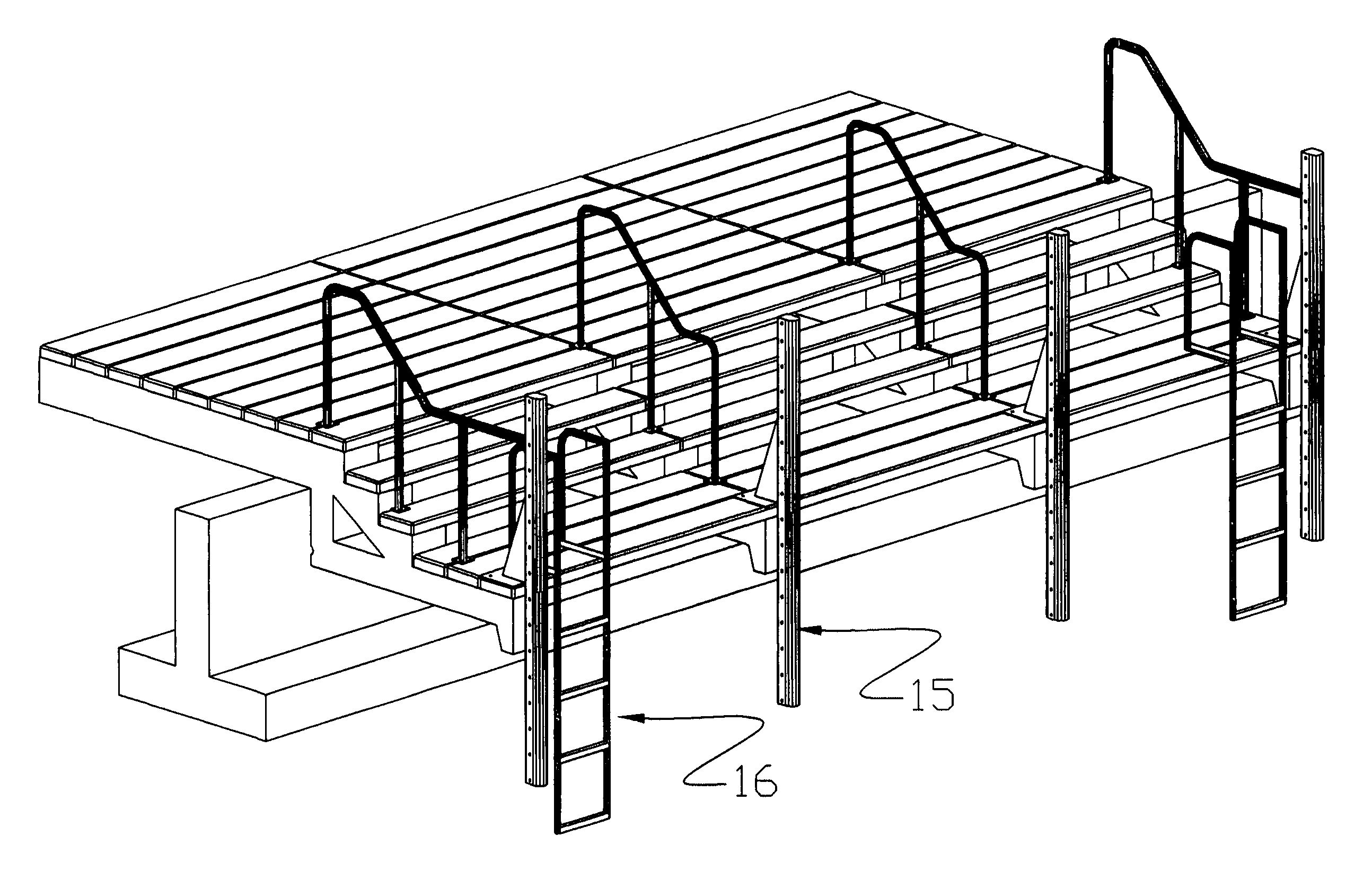 Pre-cast deck and dock system