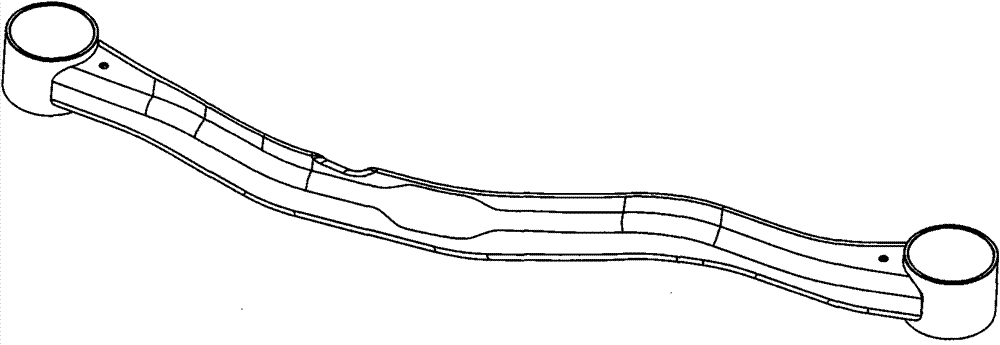 Internal high-pressure formed auxiliary frame and forming method thereof