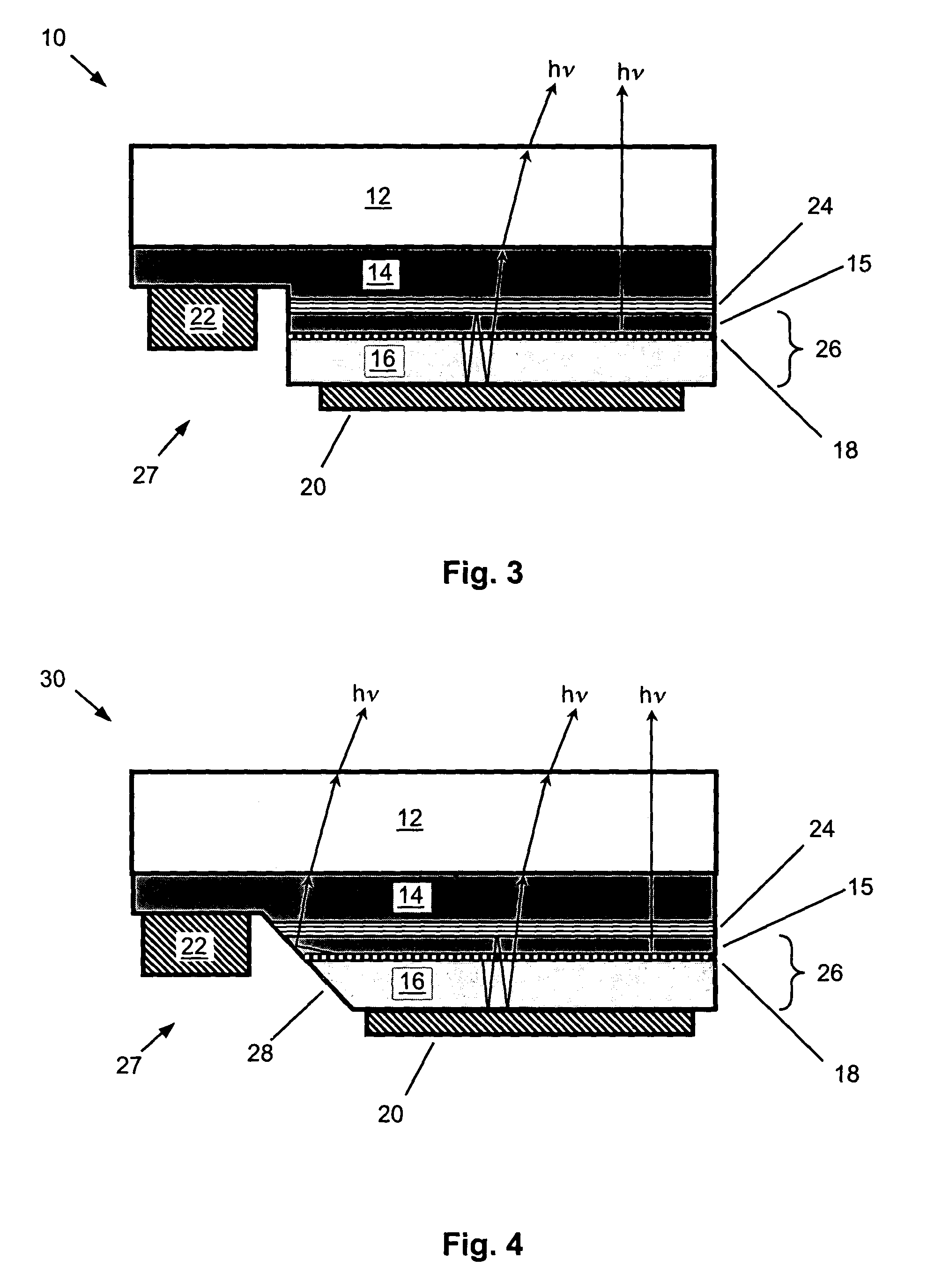 Flip-chip light emitting diode with resonant optical microcavity