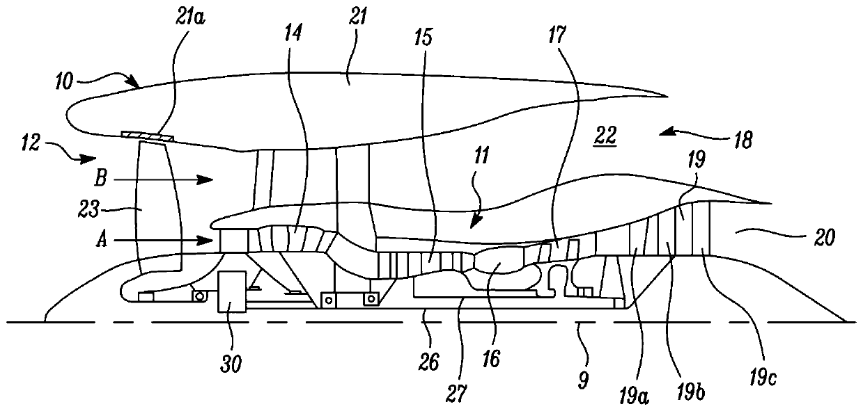 Gas turbine engine fan and nozzle geometry