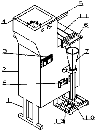 Weighing type mixing and packaging sealing machine