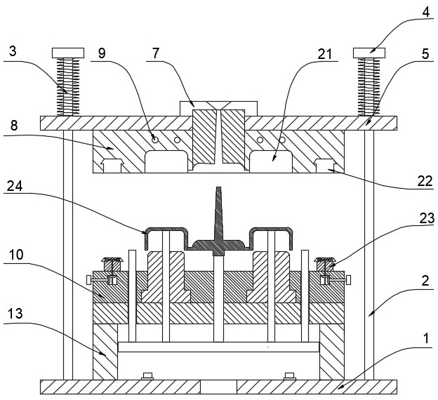 Injection mold with limiting structure