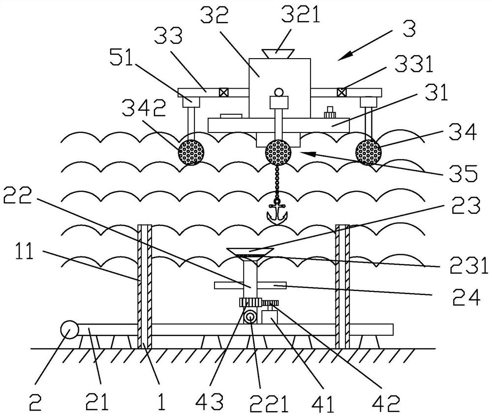 A water quality treatment system and its construction method for the wetland of the drainage area