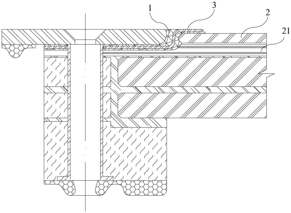 Fastening structure and fastening method of transparent parts of civil aviation aircraft window