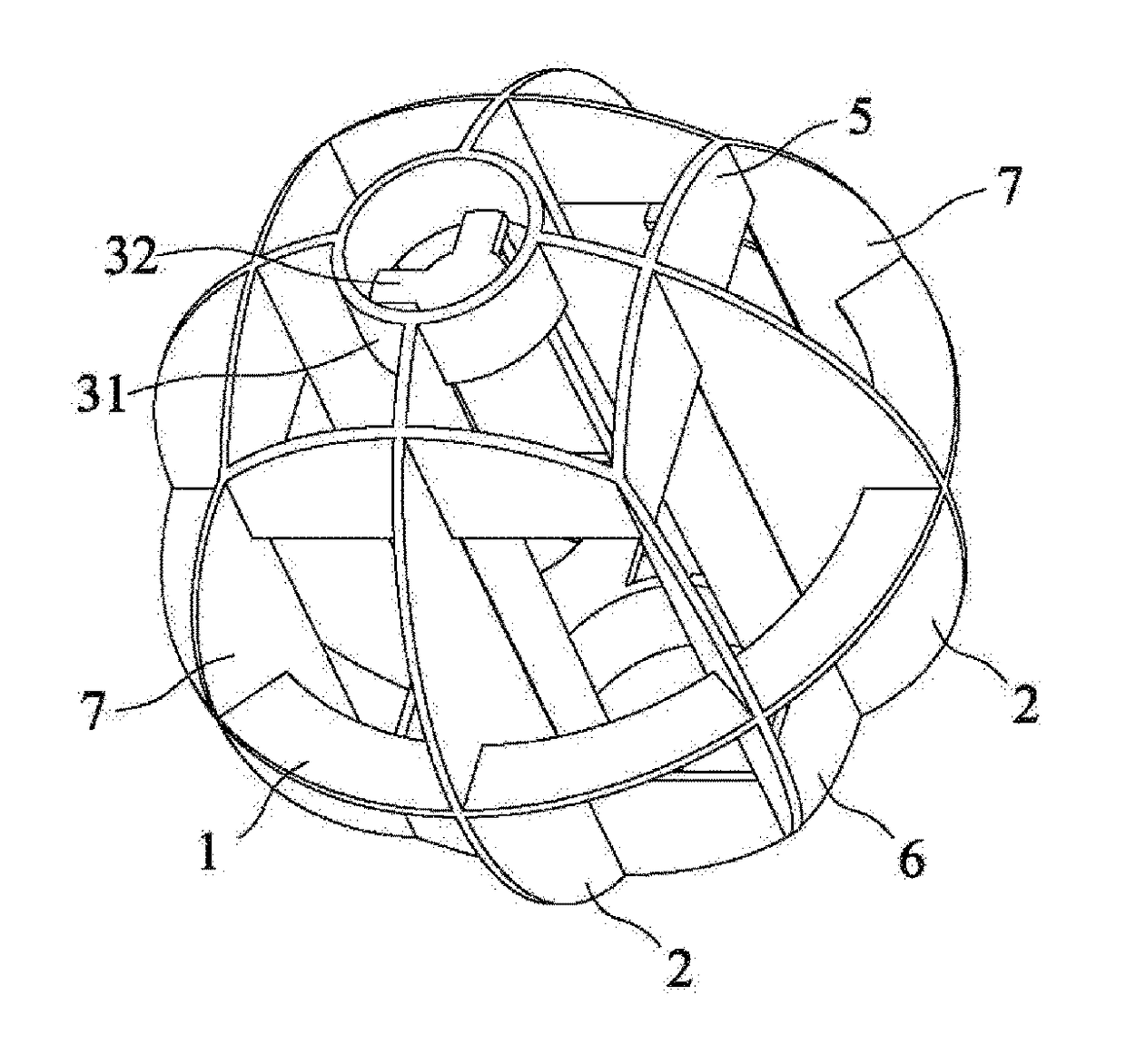 Non-metallic anti-explosion ball