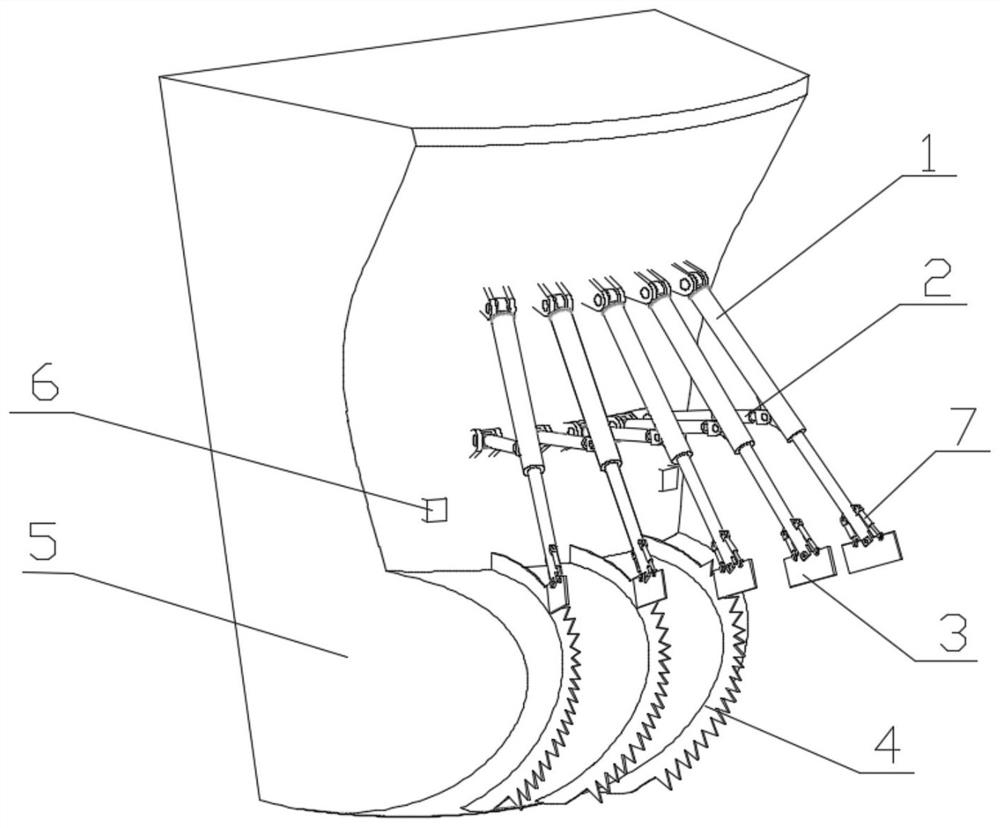 Ice breaking device applied to bulbous bow of polar ship