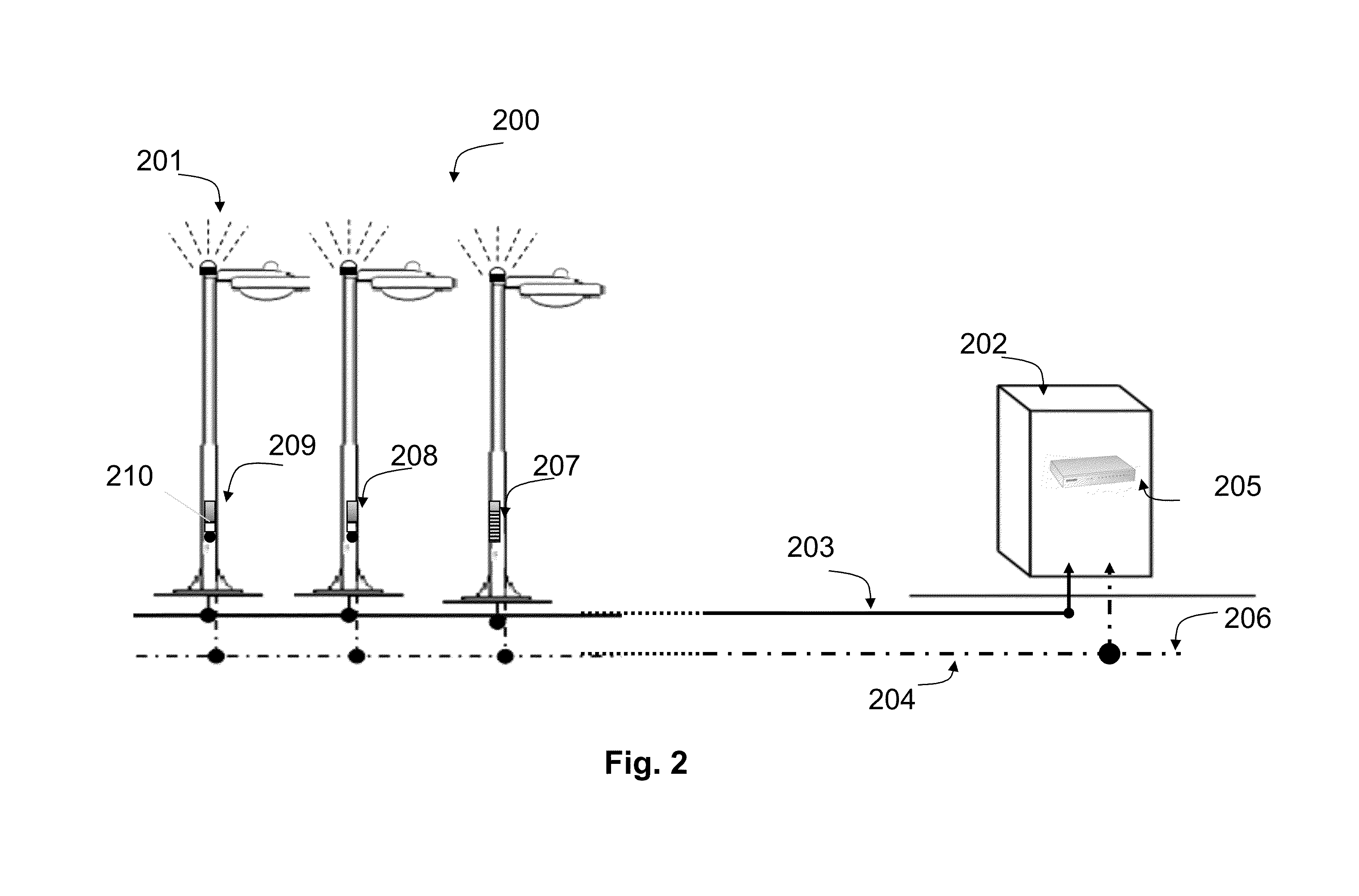 Device and method for automatic billing of power consumption through street poles