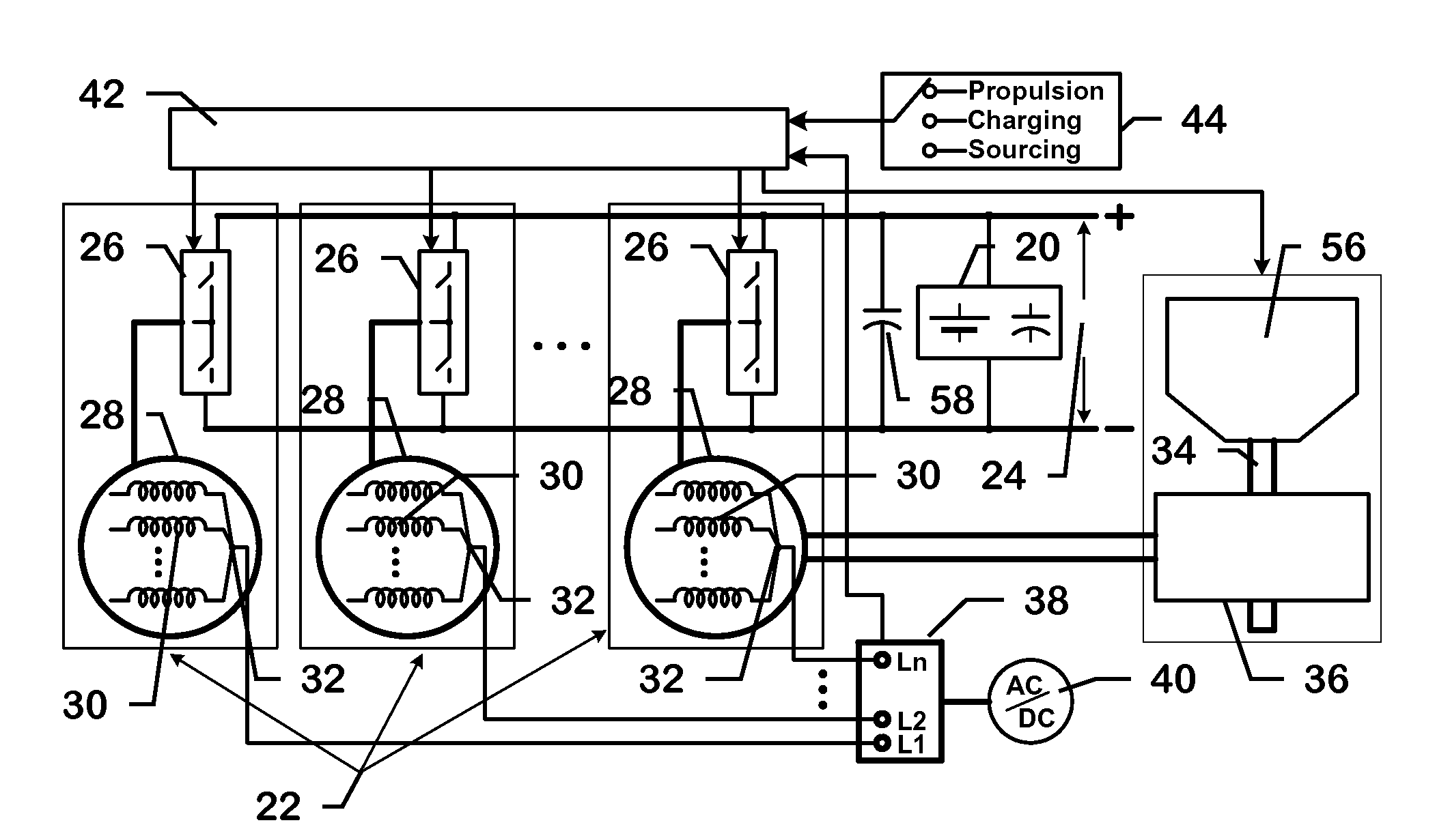 Electric Vehicle System for Charging and Supplying Electrical Power