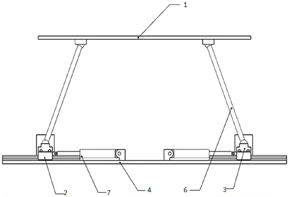 Swaying platform under control of cross-shaped sliding table and swaying control method