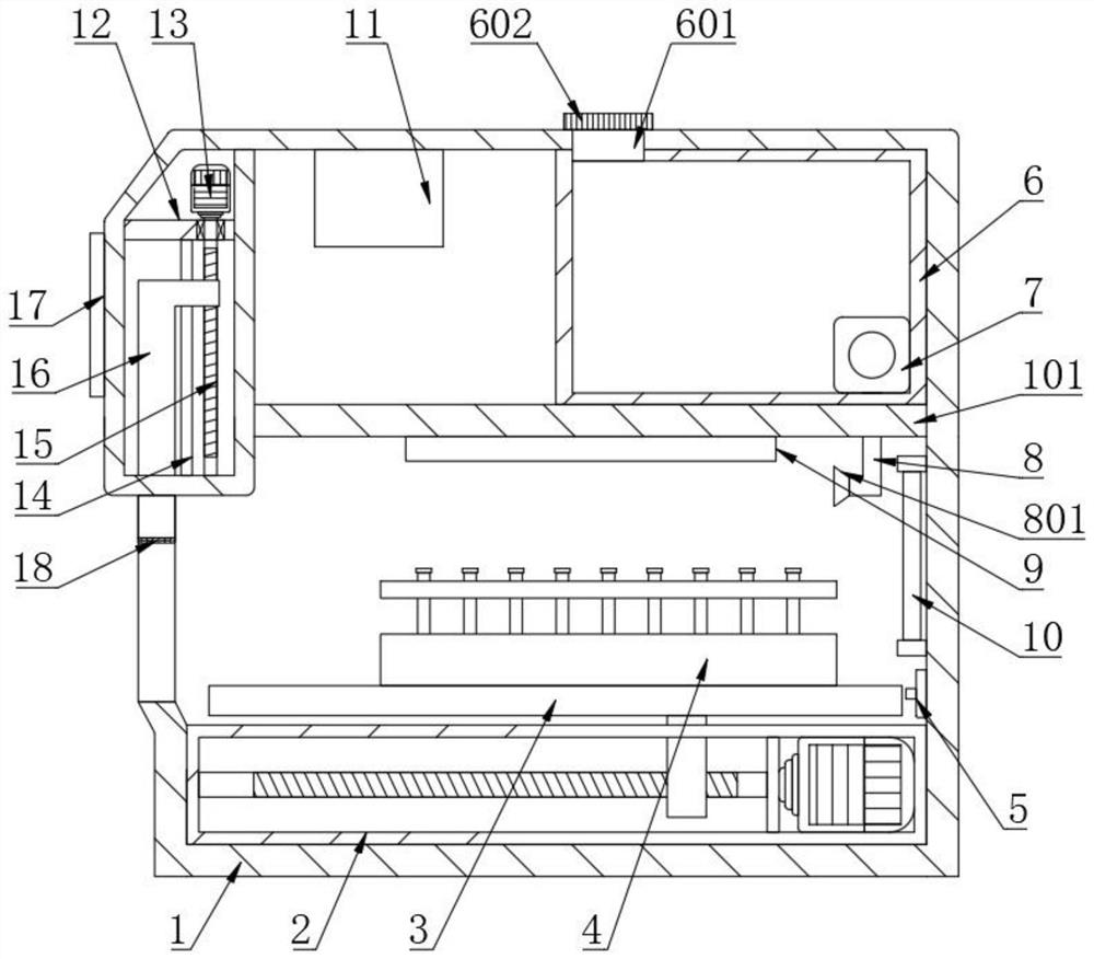 Virus detector capable of realizing automatic opening and closing effect for preventive medicine