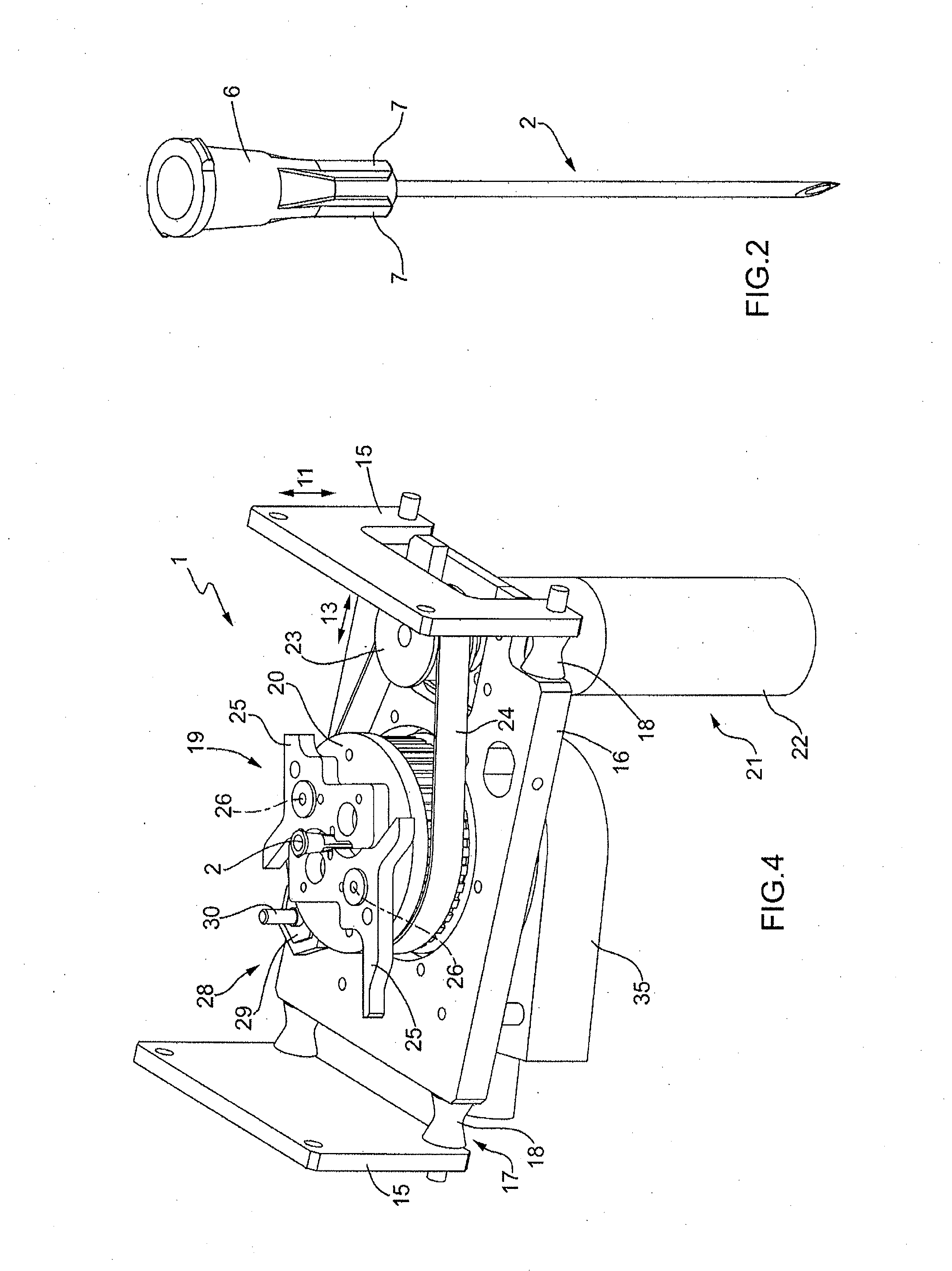 Apparatus for the Removal of Needles of Syringes