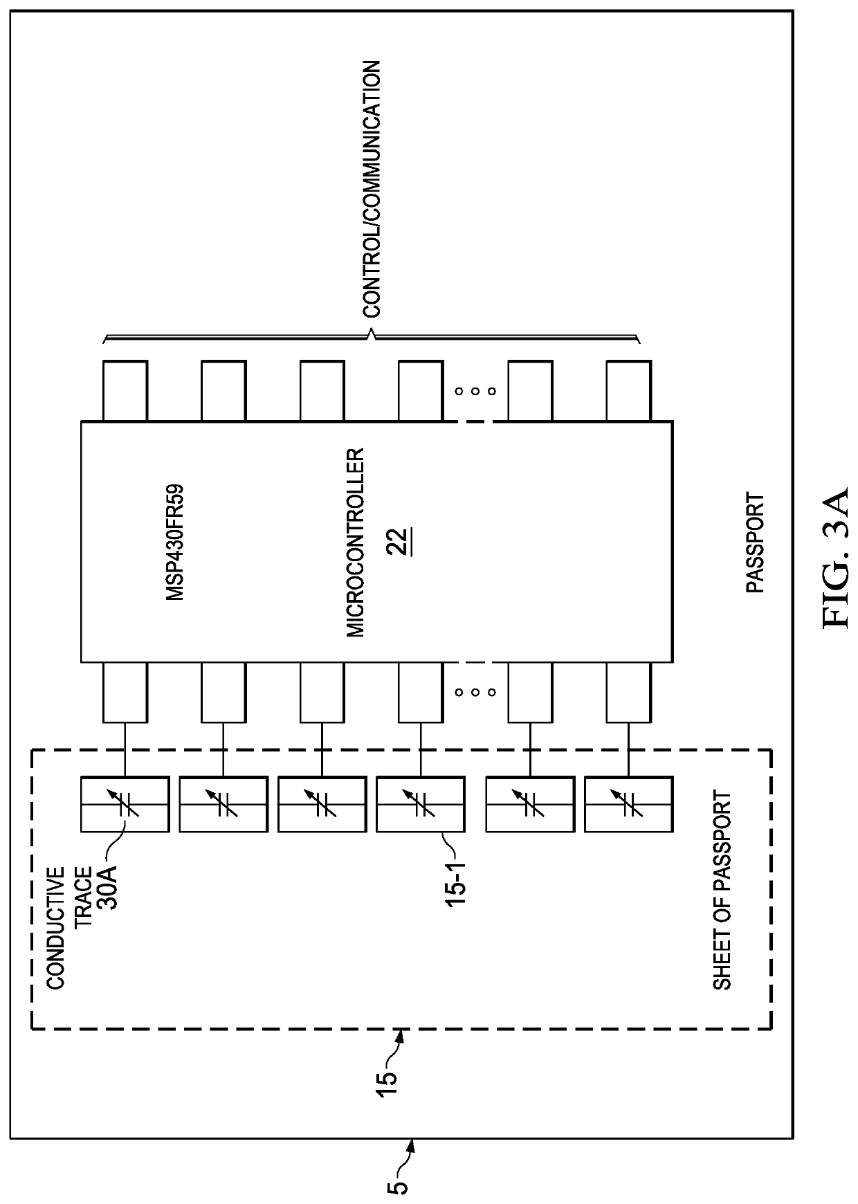 Circuit and method for using capacitive touch to further secure information in RFID documents