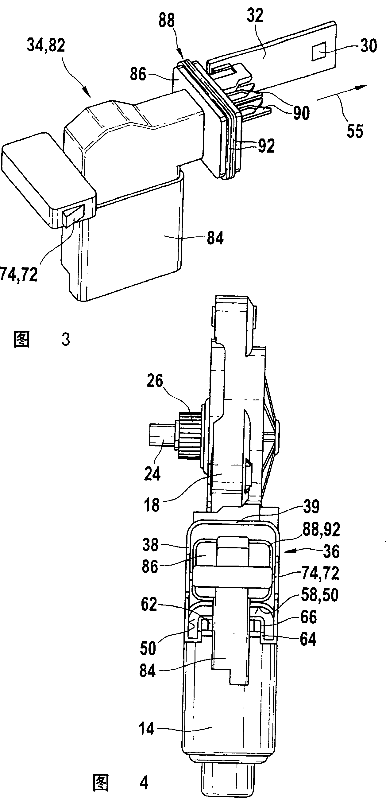 Gearing drive unit comprising an electronics interface