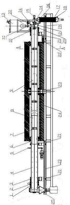 Rotary furnace capable of simultaneously adopting hydrogen forward and reverse supply