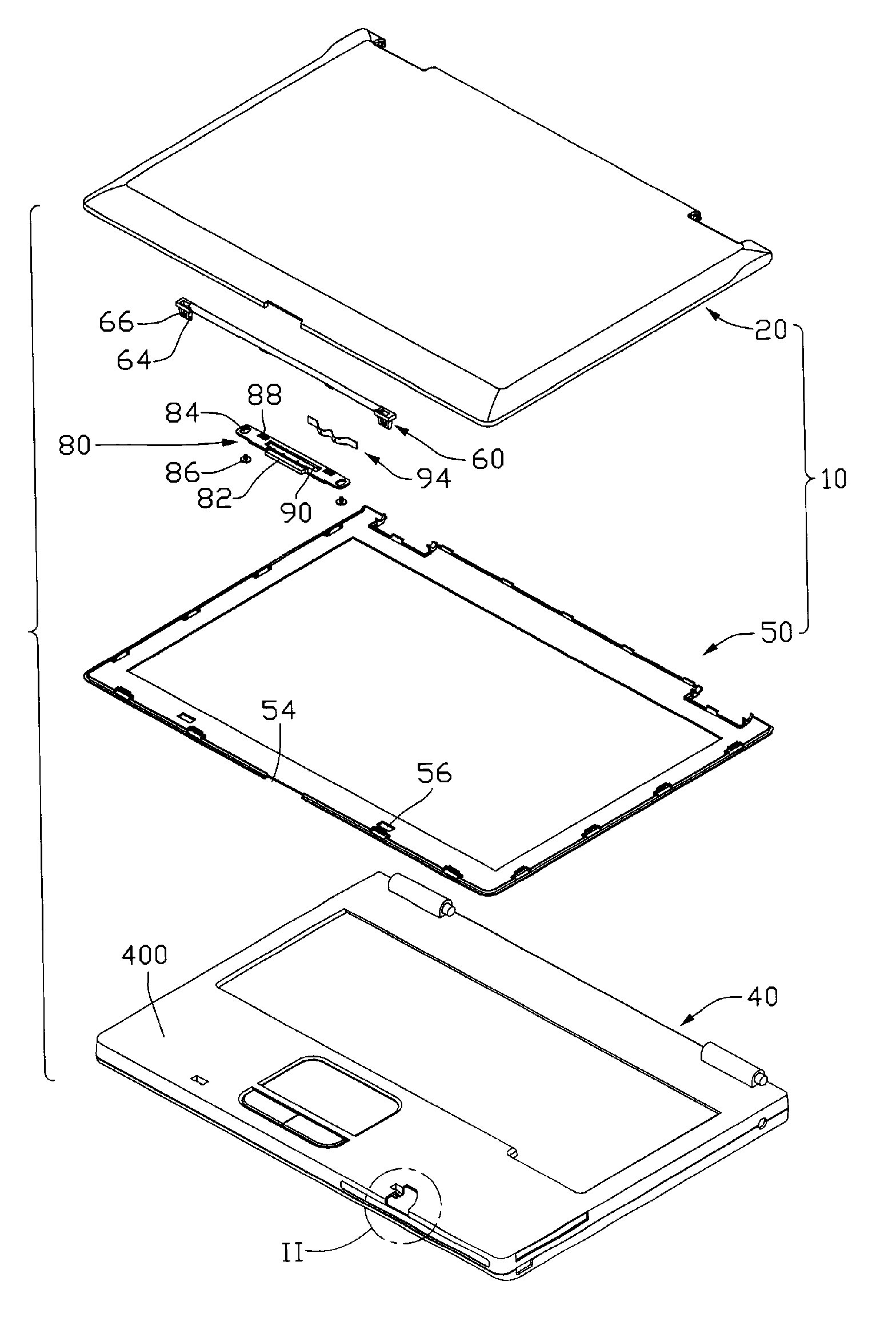 Foldable electronic device having a latch mechanism