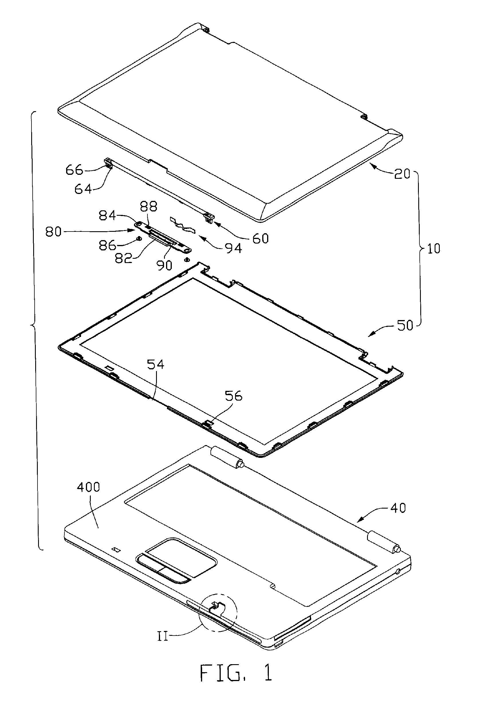 Foldable electronic device having a latch mechanism