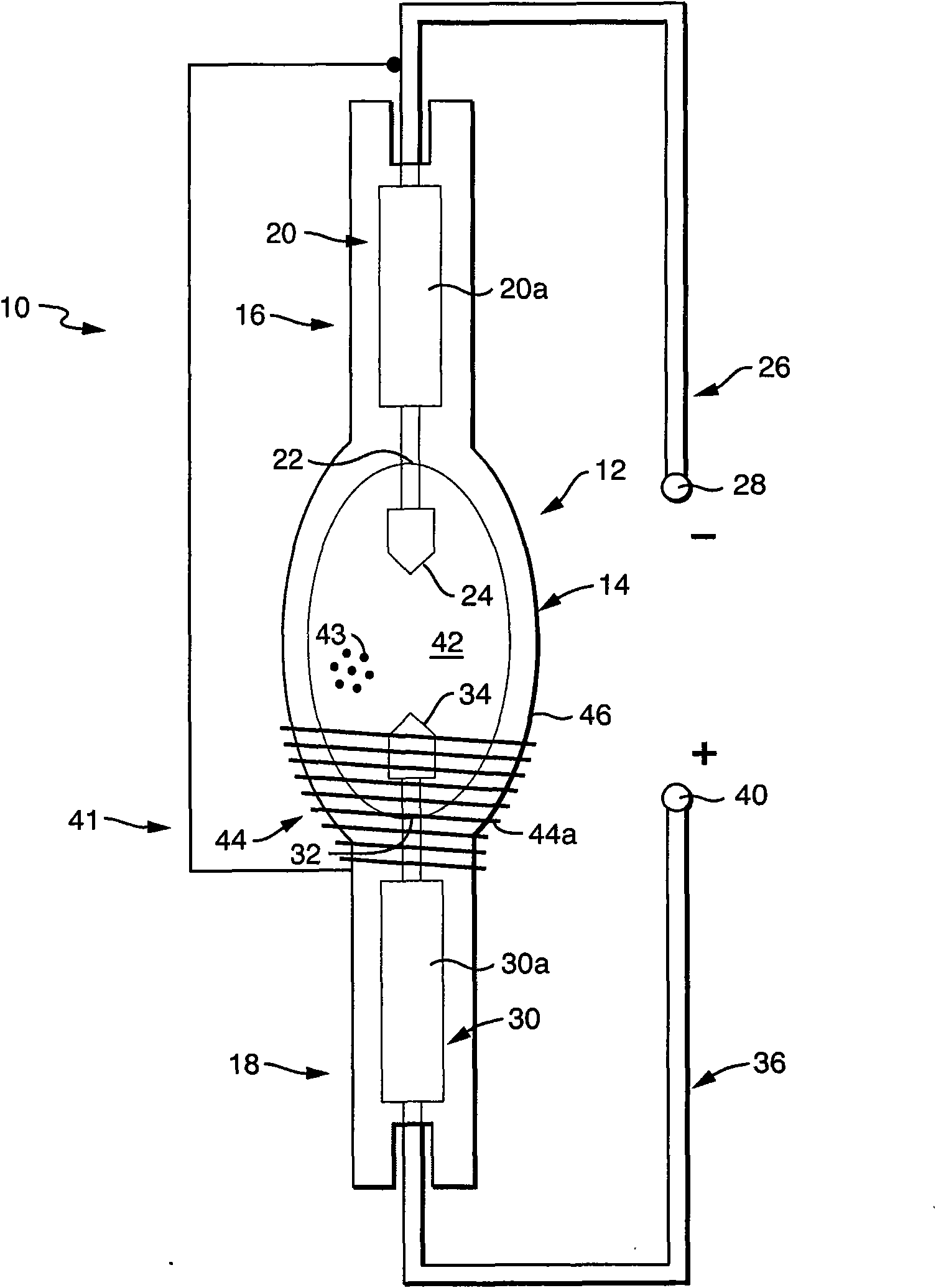 Starting aid for hid lamp