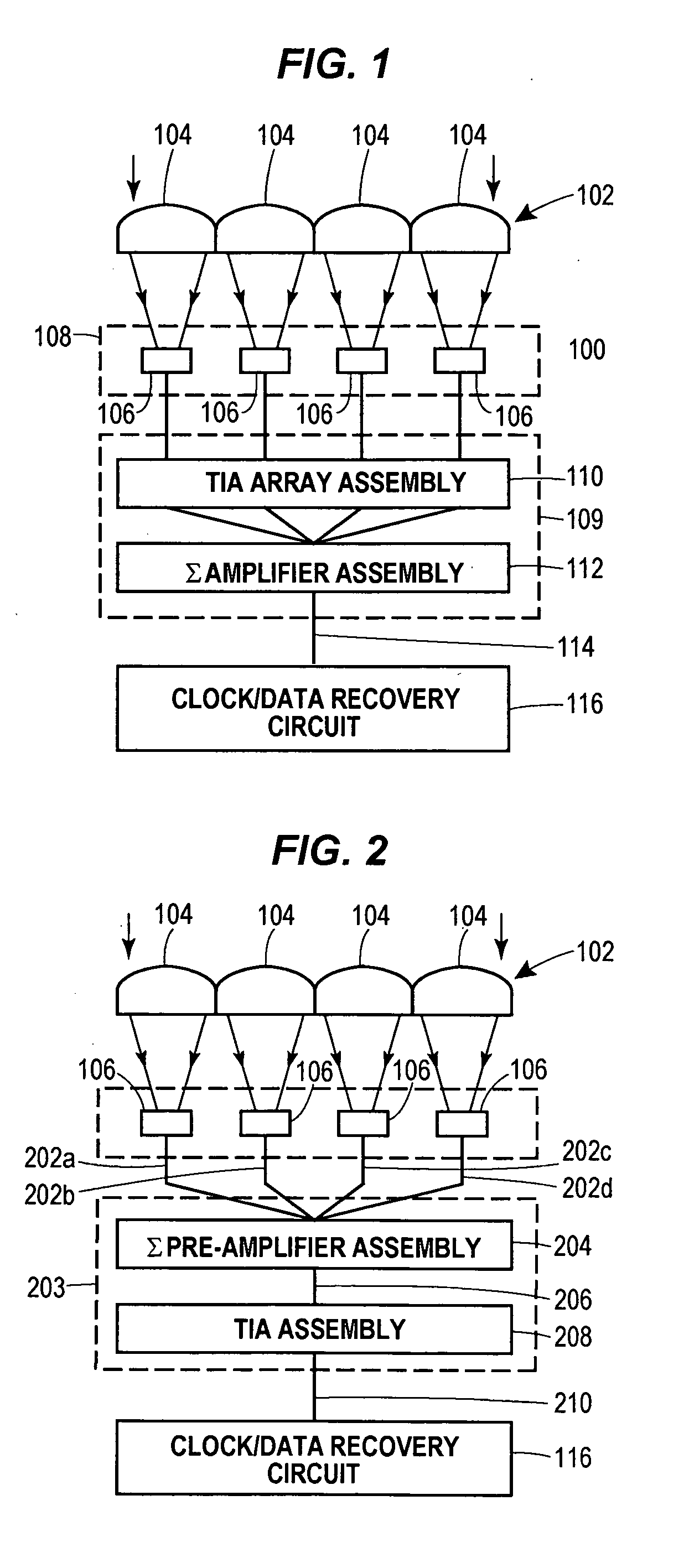 Lenslet/detector array assembly for high data rate optical communications
