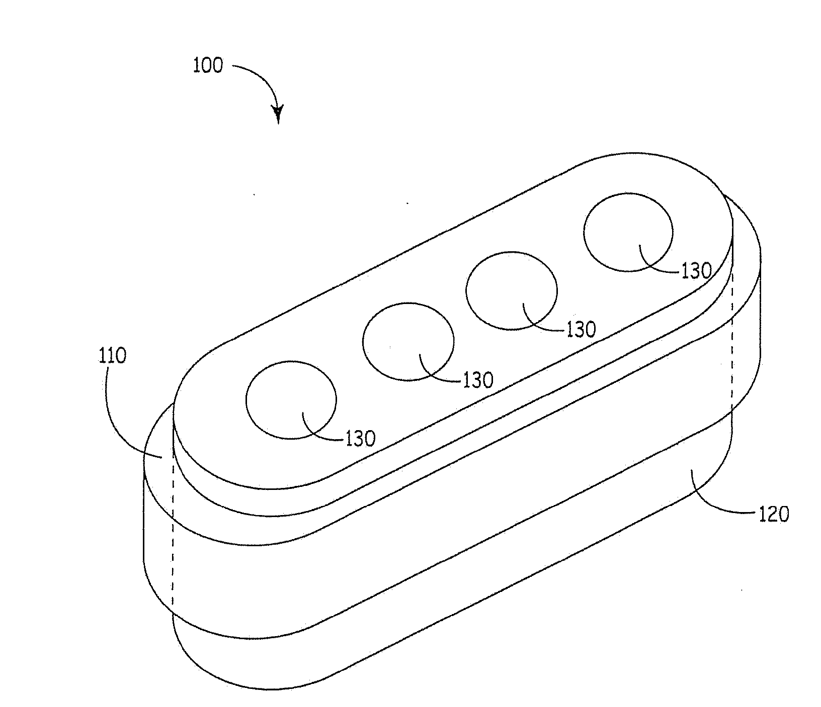 Injection molded ferrule for cofired feedthroughs