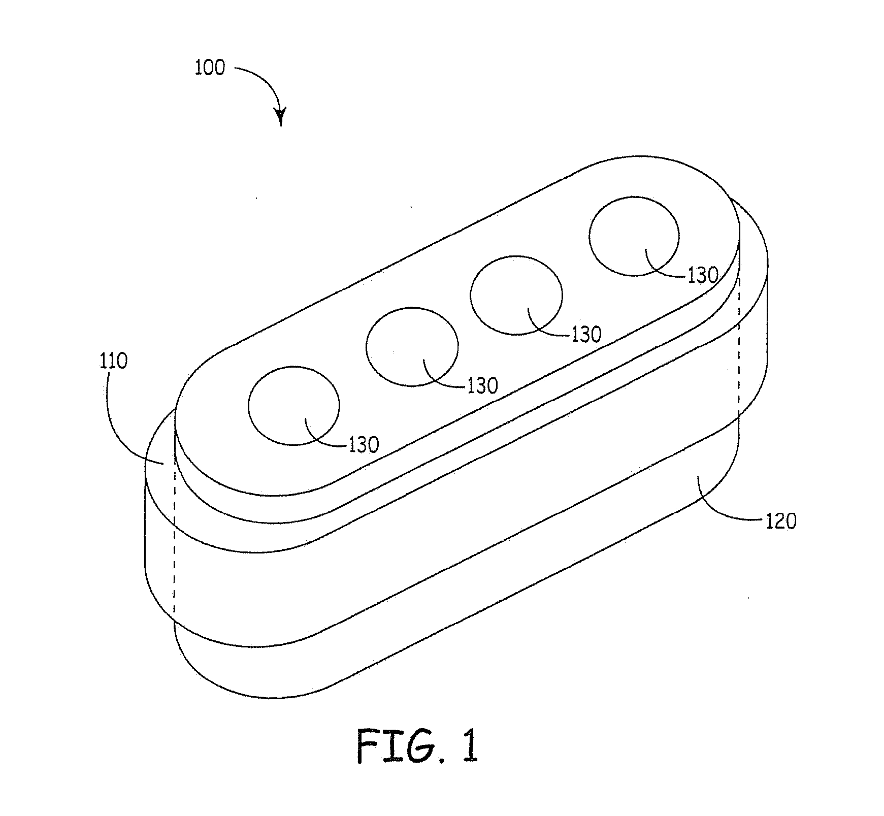 Injection molded ferrule for cofired feedthroughs